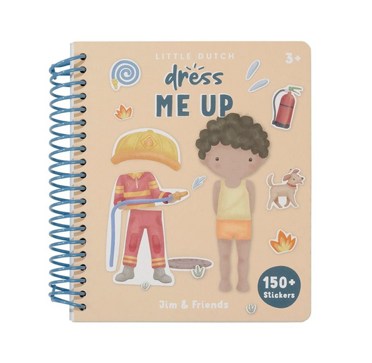 Little Dutch aankleed- en stickerboek Jim & Friends