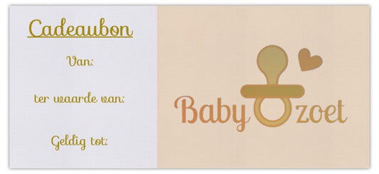 Babyzoet cadeaubon