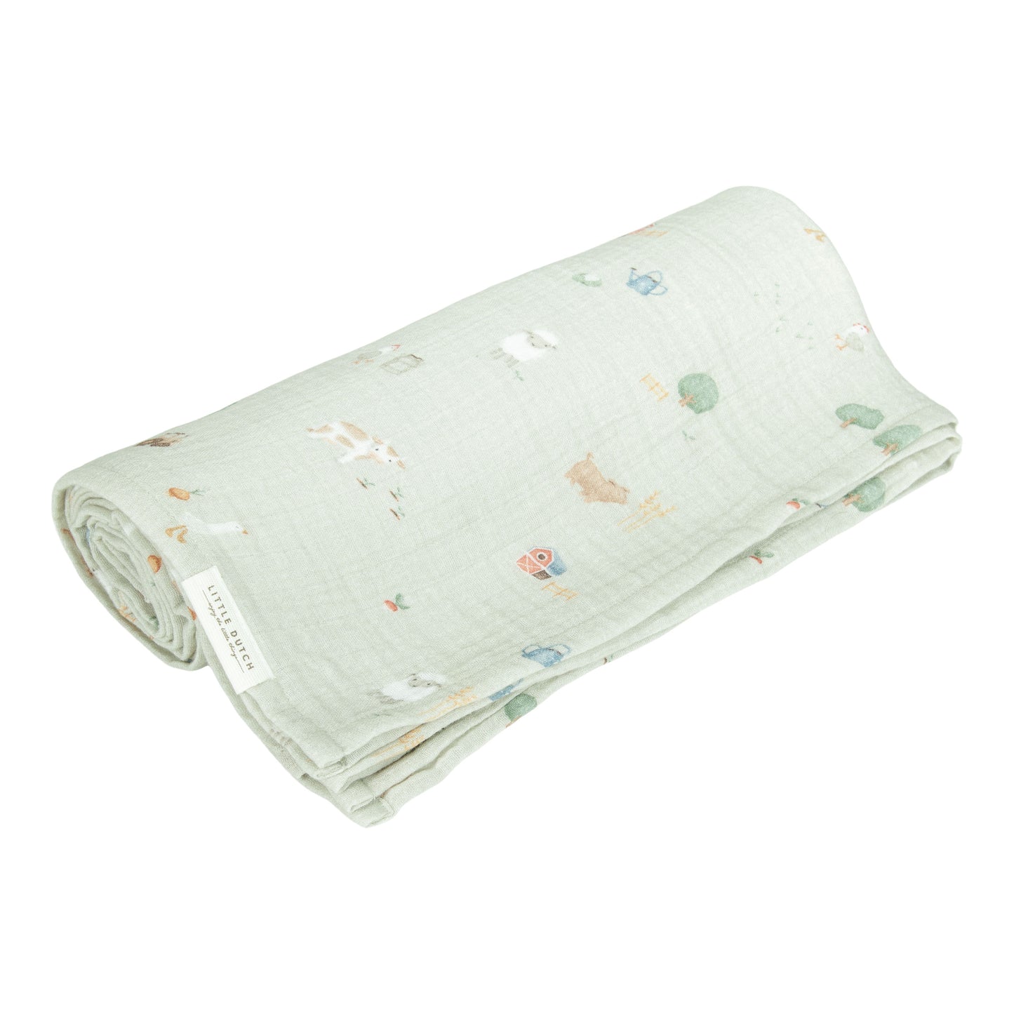 Little Dutch tetra doek hydrofiel 120x120cm Little Farm